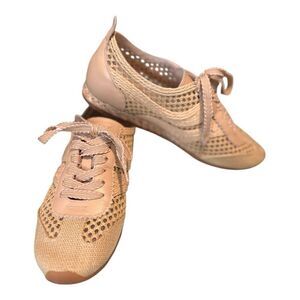 Dolce Vita DREAM Sneakers Shoes NATURAL WOVEN RAFFIA Size 8 Low Top